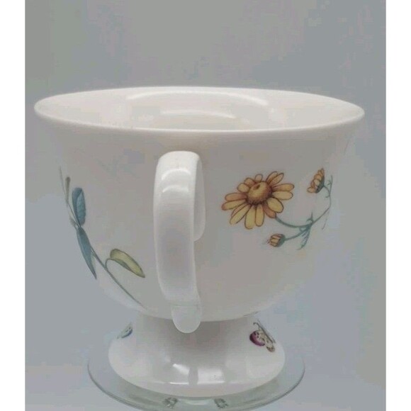 Nantucket Home Footed Tea Cup Botanical Flower Butterfly Floral Delicate - Picture 5 of 8